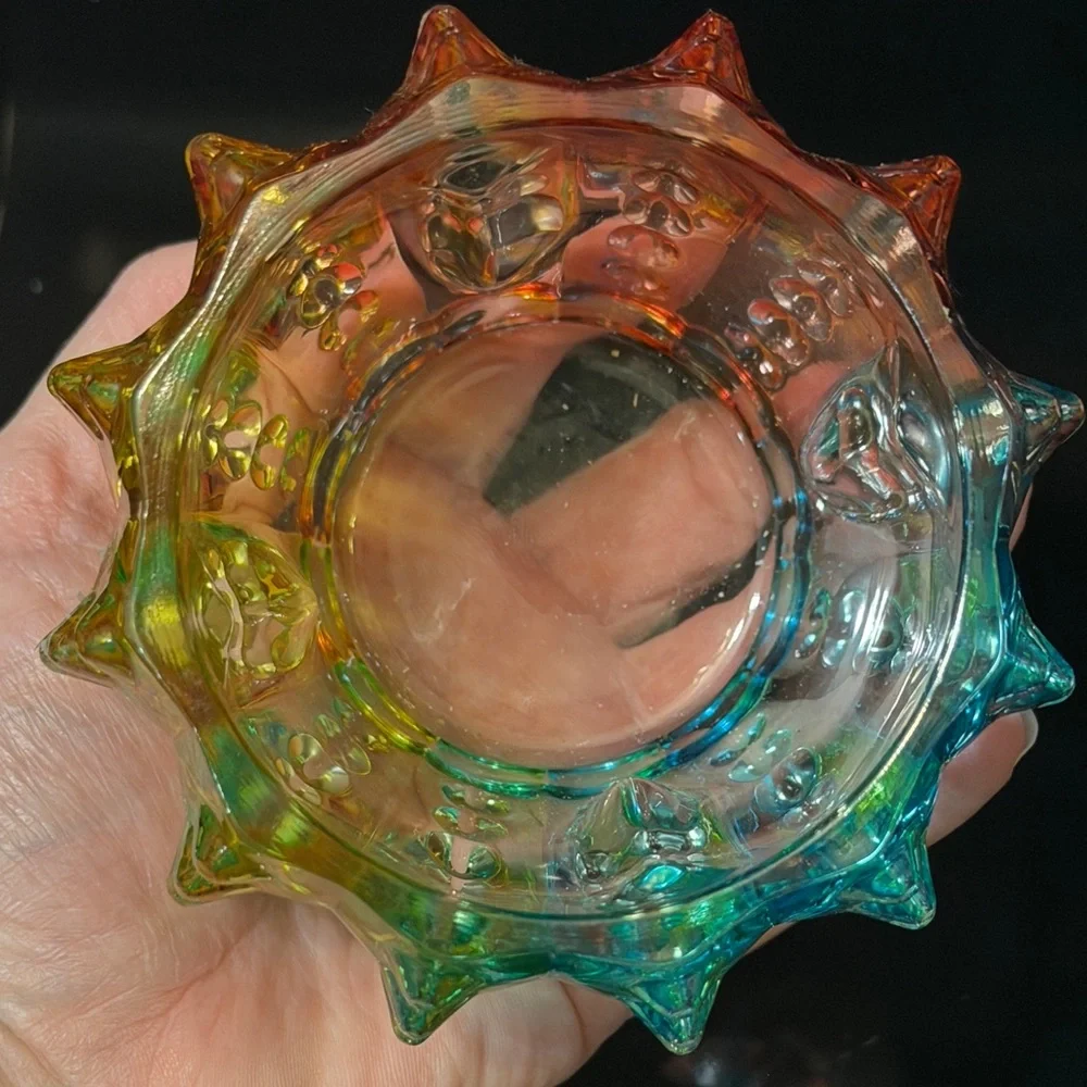 Vintage Carnival Hobnail glass Candy Dish trinket jar - Picture 15 of 16